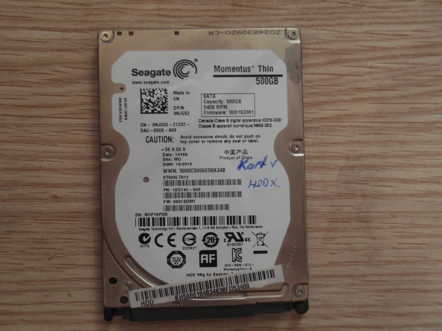 Arızalı Harddisk Seagate ST500LT012 1DG142-540 100729420 RevB